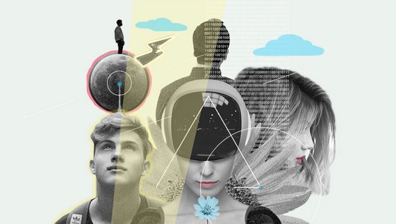 Collage zum Thema Künstliche Intelligenz.